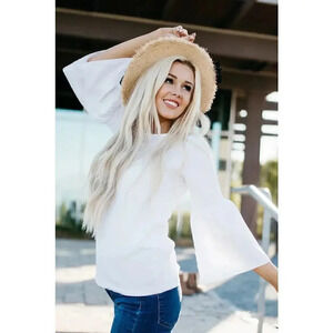 Sign Here The Jenny Top White Size XL